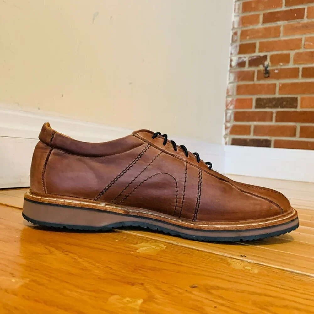 ALLEN EDMONDS Voyager Mens Oxford Size 11.5 D Brown Leather Walking Shoes